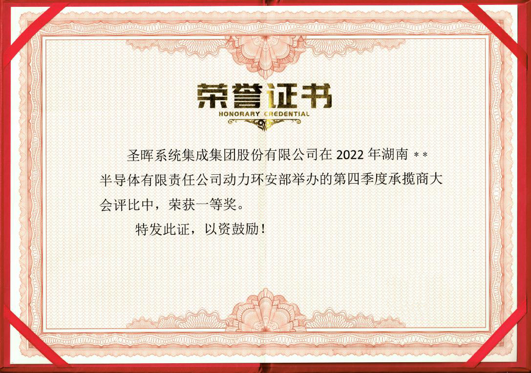 安全评比一等奖（2023）