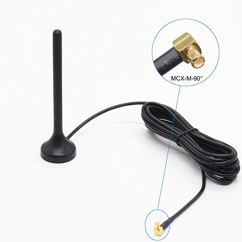 6dBi Magnetic Chuck GSM Antenna 824 - 1710MHz With MCX-M 90 Degree Connector