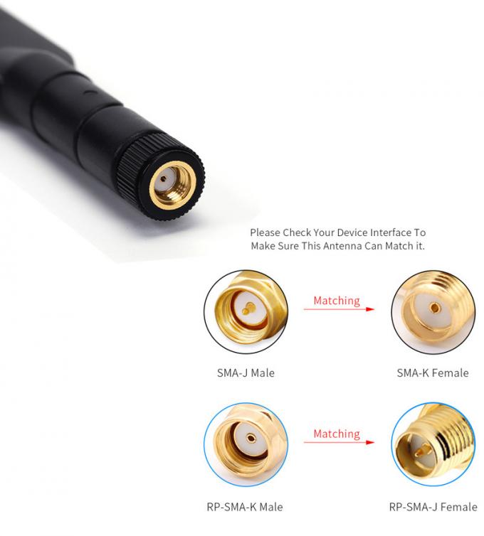 5dBi 4G 5G Rubber Omnidirectional Dual Band WiFi Antenna For Router