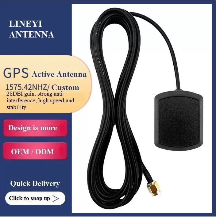 1575.42MHz GPS Glonass Antenna , 28dbi Beidou Car Antenna