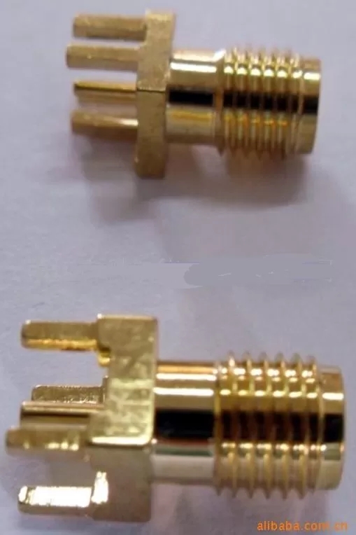 50 Ohm Impedance SMA RF 4 Pin Socket With Gold Plated
