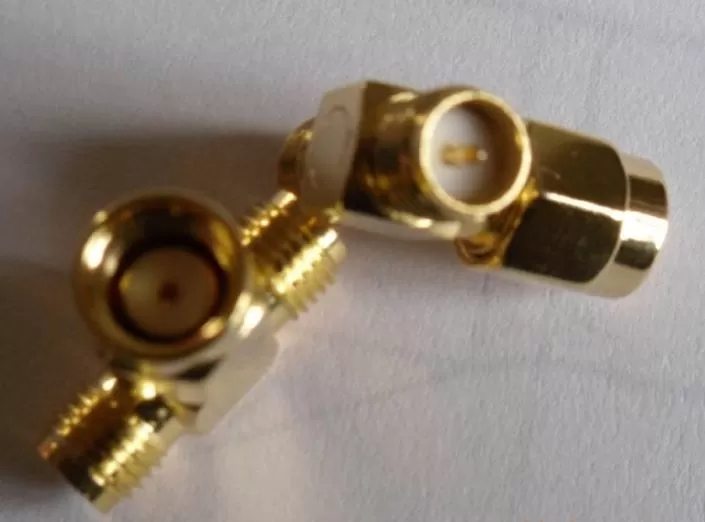 Gold Plated Three Way SMA RF Connectors For Routers