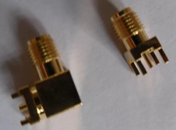 SMA Quad 90 180 Degree Seat RF Connector With PTFE Insulator