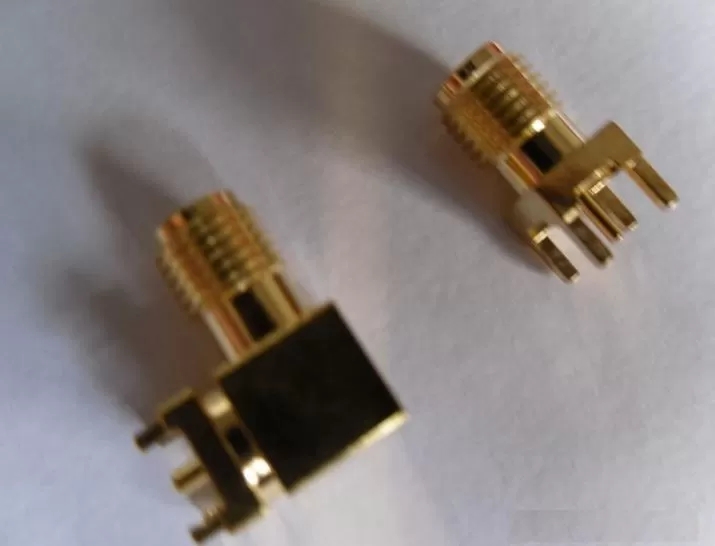SMA Quad 90 180 Degree Seat RF Connector With PTFE Insulator