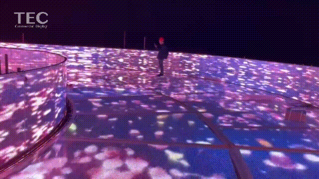 Outdoor glass skywalk video solutions, Skyline-10, P10mm outdoor transparent LED display showcase