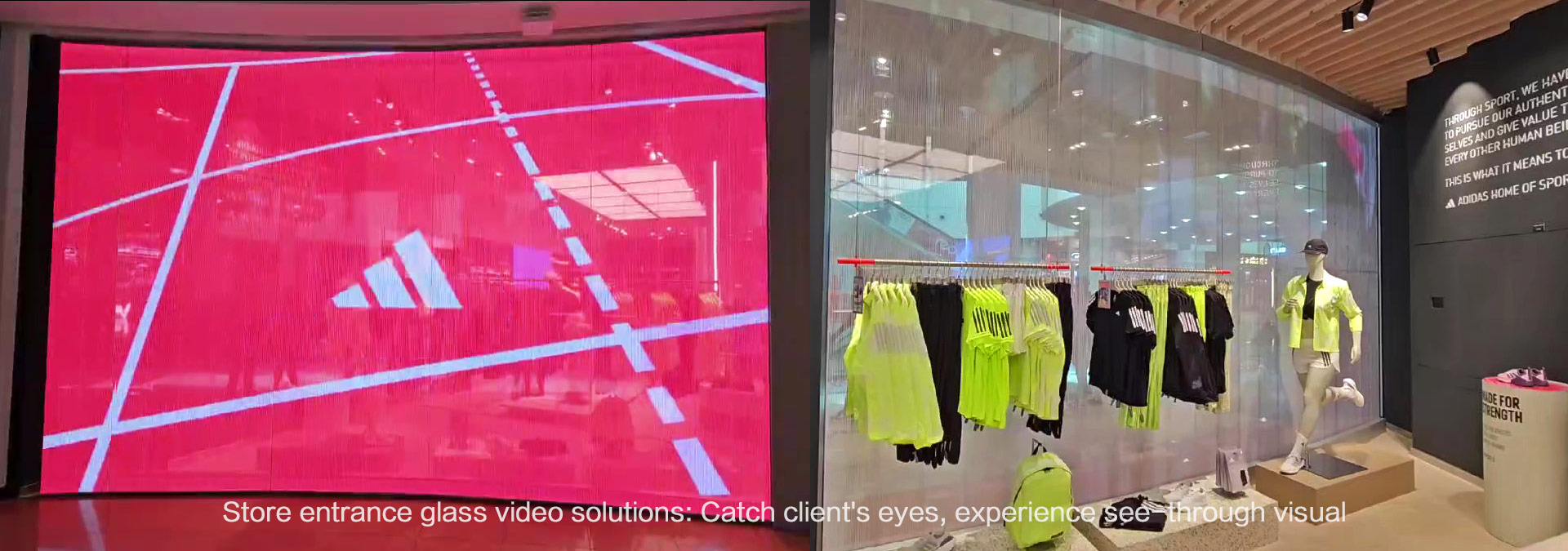 Skyline-4 Dubai Addidas Dubai mall clear film led video solution