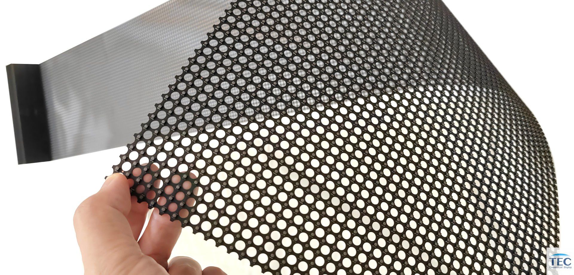 Mirage series Transparent grid LED video panel, 1500mm long panel, brightness 5,000 nits launch 