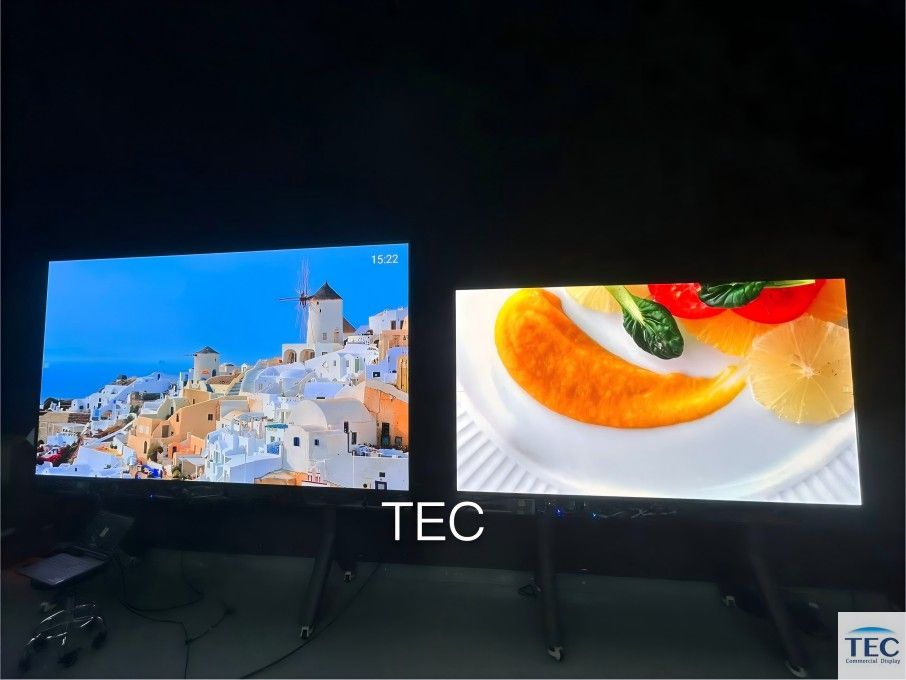 All-in-one 135'' touch LED wall kiosk, COBit-1.2, 1.2mm UHD Micro LED video wall showcase