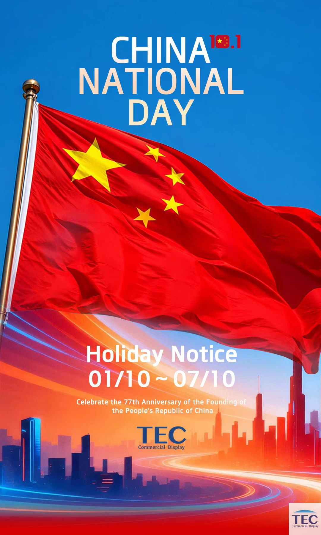 TEC National Days holiday notice