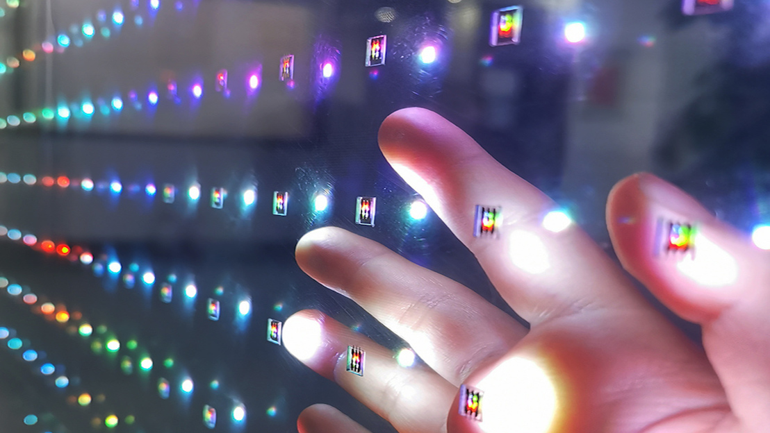 Invisible-10, P10mm See-through Film Glass Adhesive LED Advertising Video Screen