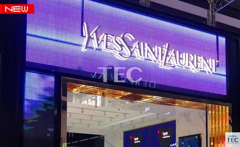 Invisible-8, P8mm Clear Film LED Window Glass Screen, Building Glass Facade Video Solutions
