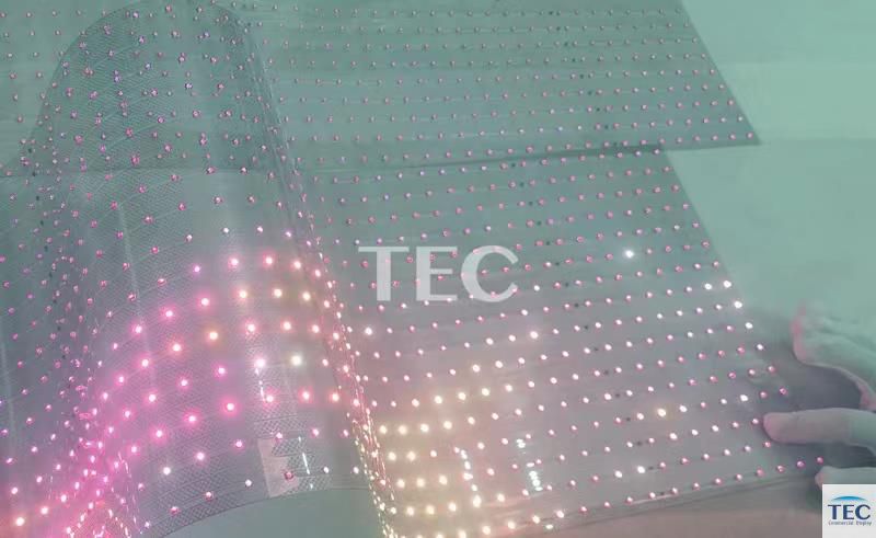 Paperit-15, P15mm Soft film LED video panel, door, guardrail glass video wall solutions