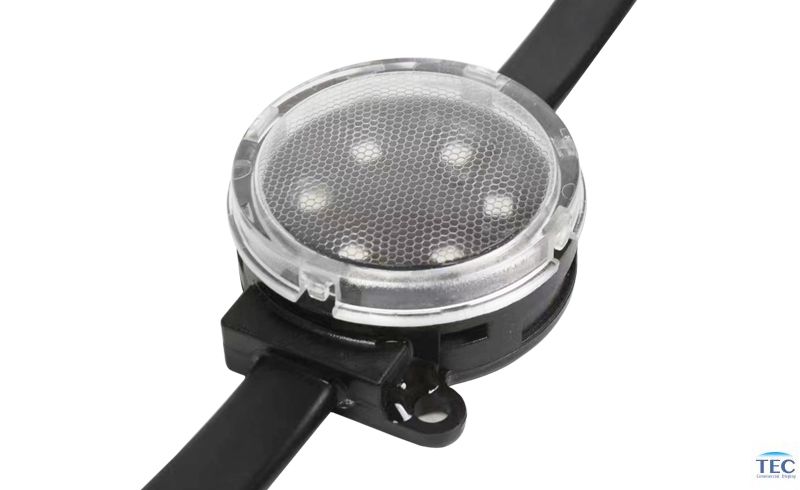 Dotit-37, P37.5mm Outdoor LED mesh display for building advertising media facade