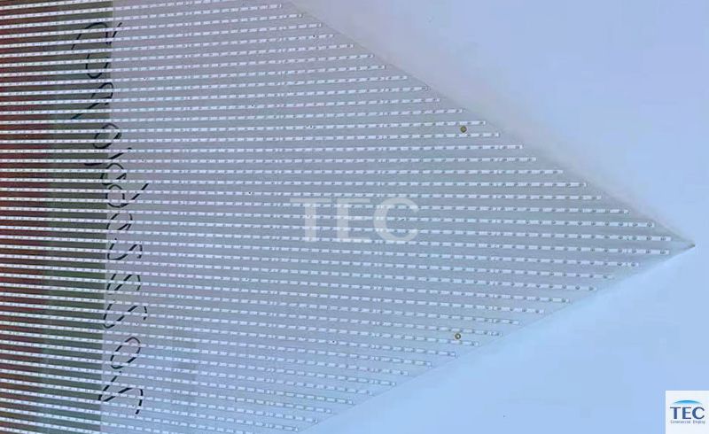 Skyline-10, P10mm Outdoor Transparent Film Glass Adhesive LED media facade Screen