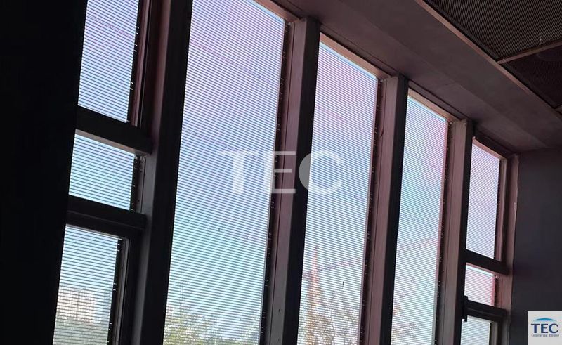 Skyline-16, P16mm Outdoor Clear Film Glass Adhesive LED Window Glass Video Display