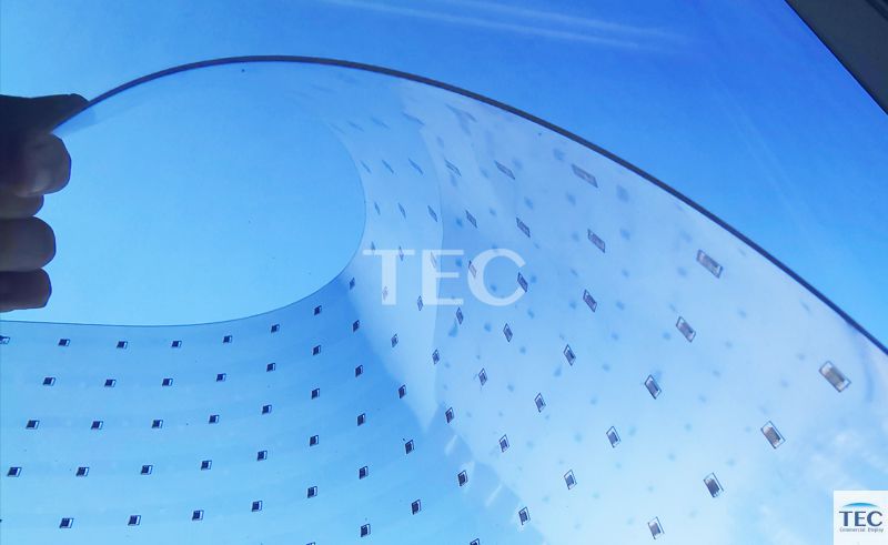 Invisible-30, P30mm High Transparency Glass Adhesive Film LED Video Wall, window glass LED solutions