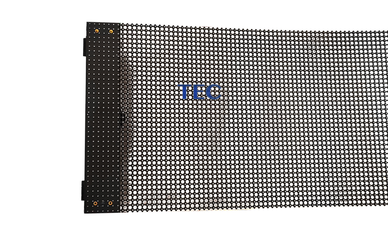 Mirage-10, 10mm Holography adhesive grid LED video screen, transparent window glass advertising video display