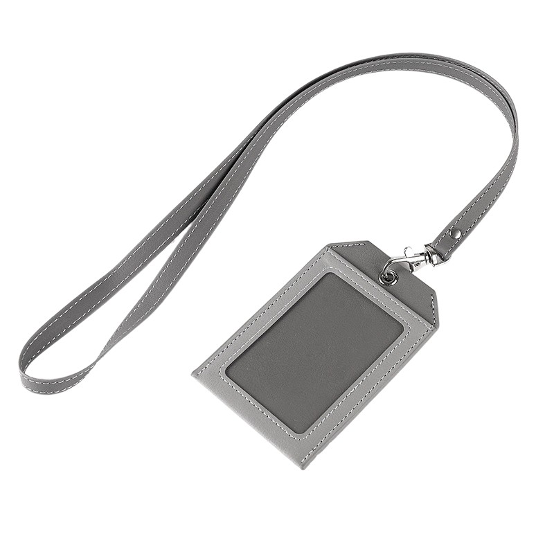 Custom Logo PU card holder and lanyard