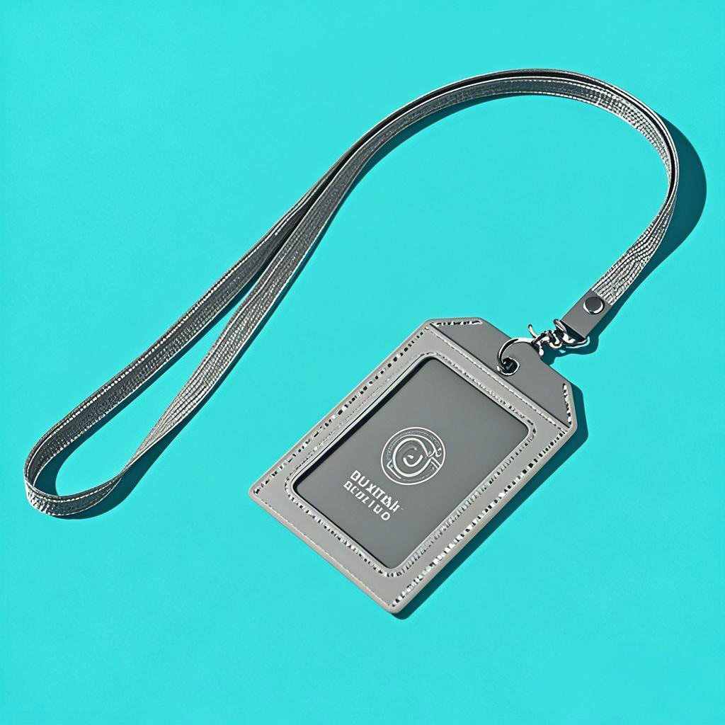 Custom Logo PU card holder and lanyard
