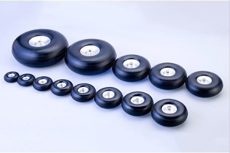 Aluminum hub cover foam rubber wheel
