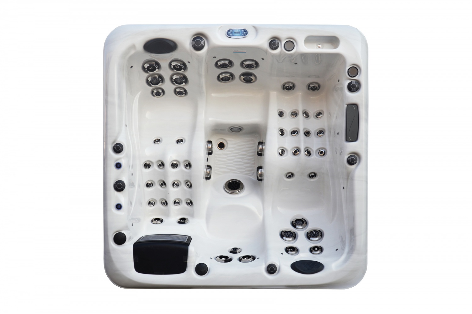 SR8104B 2-4 Person Luxury Square Spa with 51 Jets 2x2.0HP Pumps and Balboa Control System