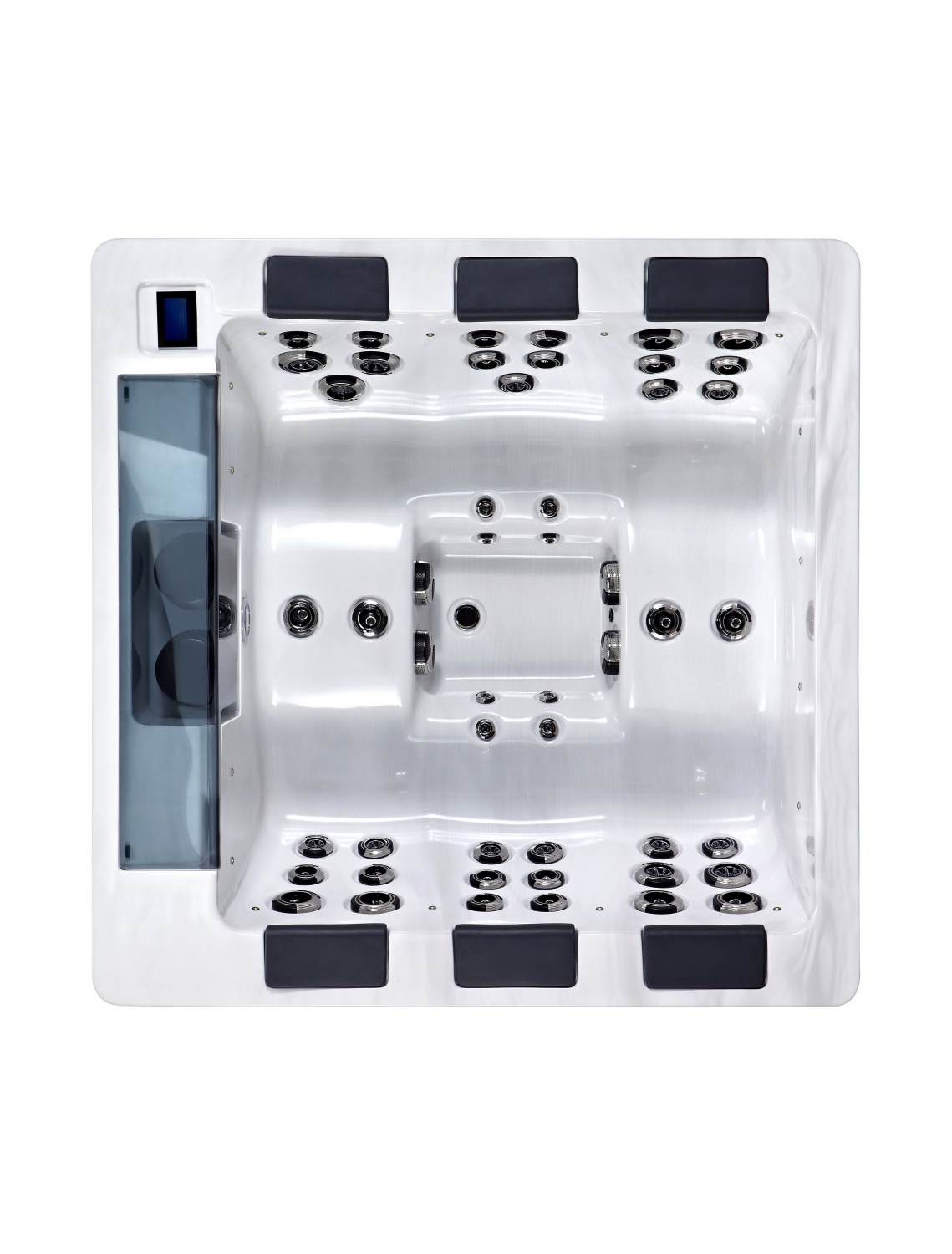 SR8116B Outdoor Hot Tub 4-6 Person with Water Level LED Lights Shell Insulation and Nordic Cover Included