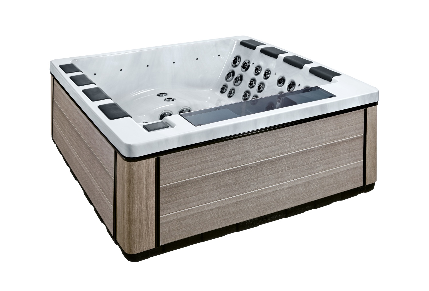 Premium Spa SR8118B with Stainless Steel Jets Body Insulation UV Light and ABS Base for Home Garden