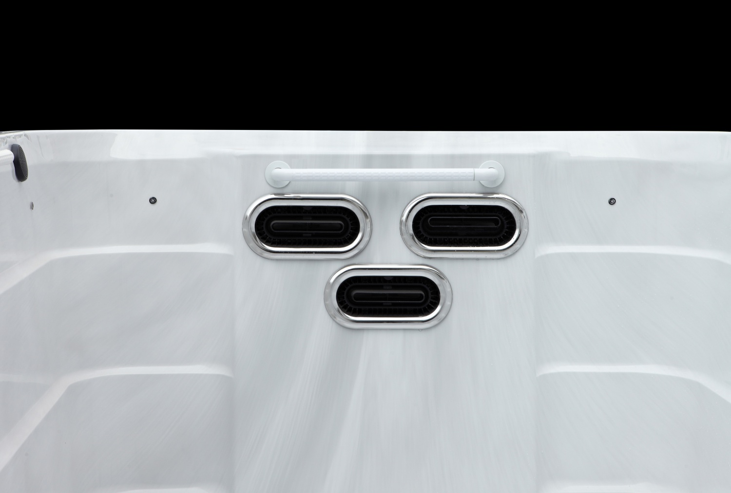 Compact Swim Spa SR8801B 3 Person Lounge with 3 Super Size U-Shape Swim Jets and LED Waterfall