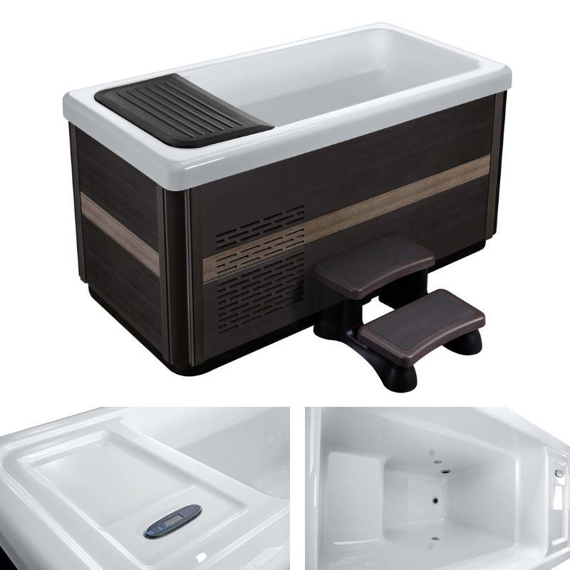 Sunrans Arylic Water Chiller Cold Plunge Ice Bath Tub With Cooling System Therapy Recovery Tub