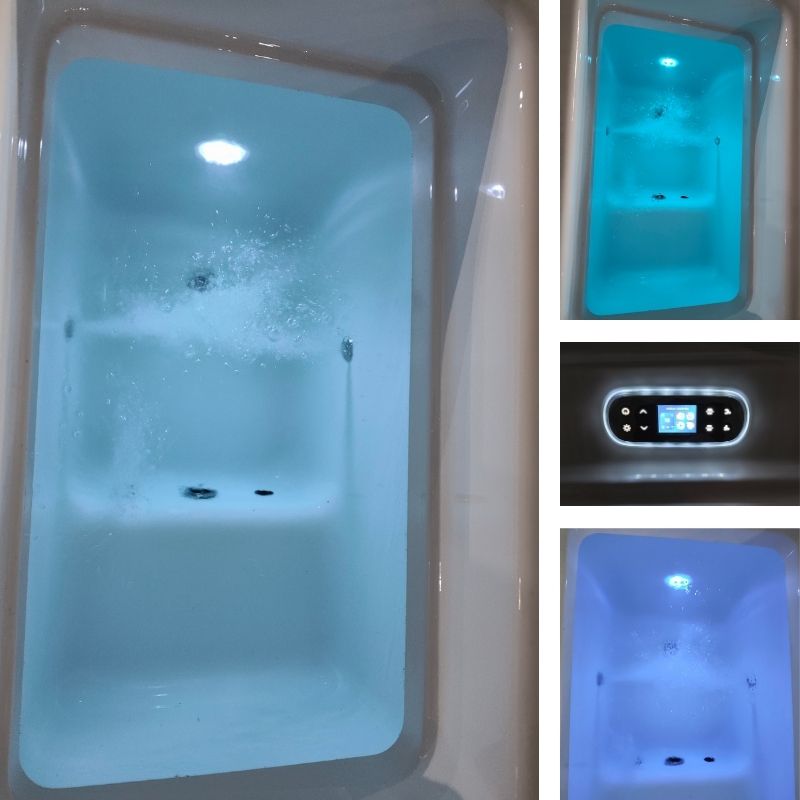 Sunrans Arylic Outdoor Cold Plunge Tub With Water Chiller Ice Bath 1 Person Cold Plunge Tub For Ice Therapy Recovery Tub