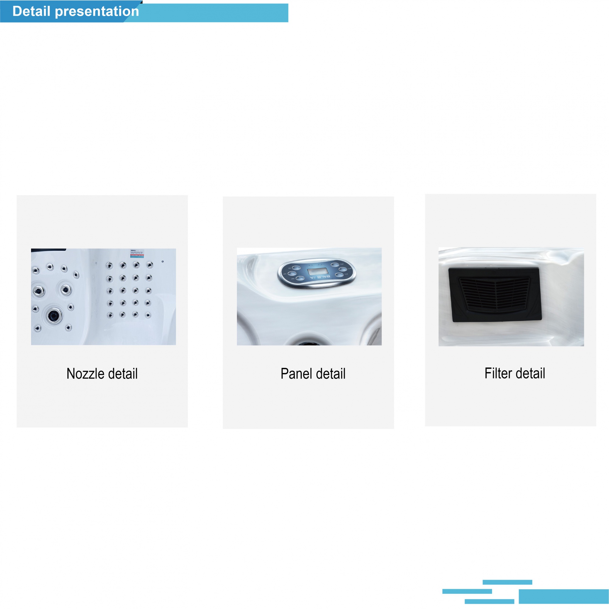 Model SR850 Sunrans Wholesale Dual Zone Hot Tub Swimming Pool Balboa Spa Control System Hottub Outdoor Endless Pool Two Tier Swim Spa