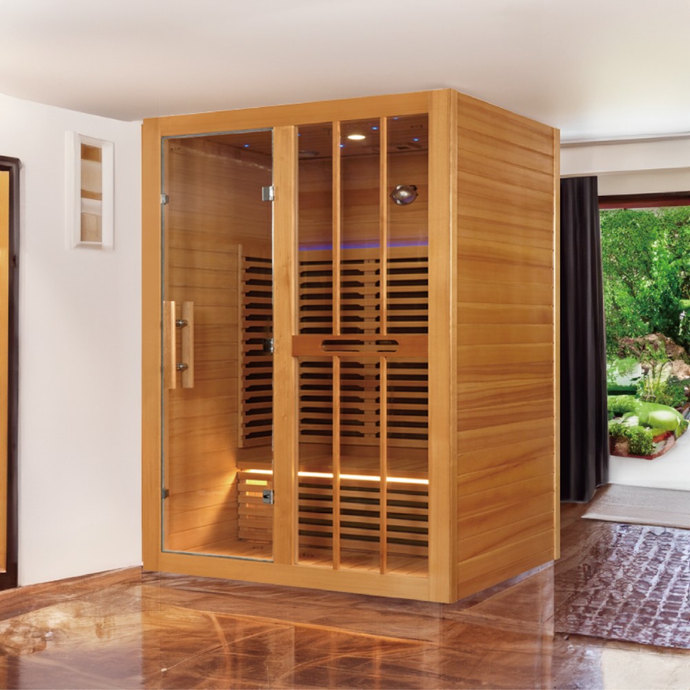 Infrared Sauna Room with Canadian Hemlock Wood – Model SR1111