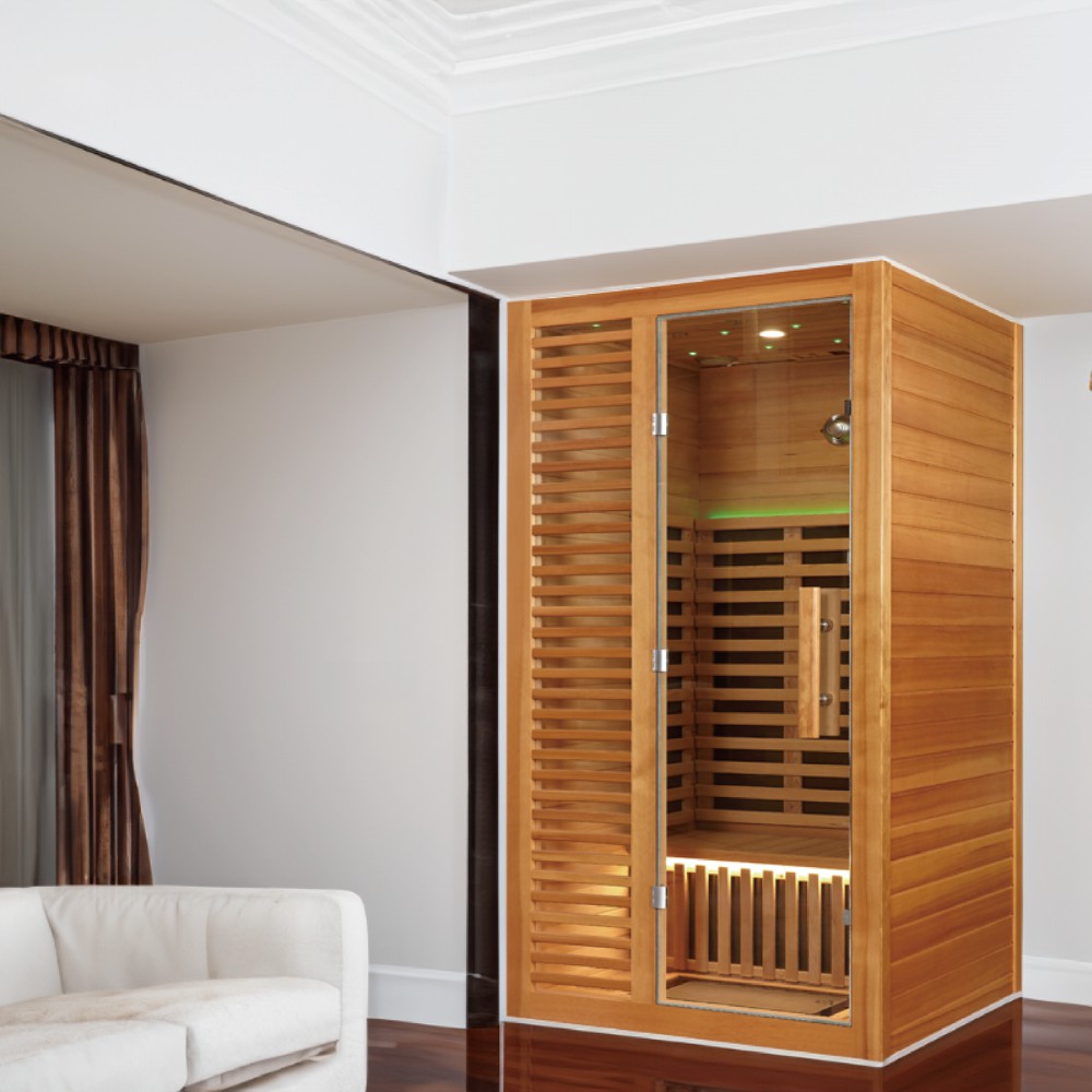 Infrared Sauna Room with Canadian Hemlock Wood and Android Control System – Model SR1112