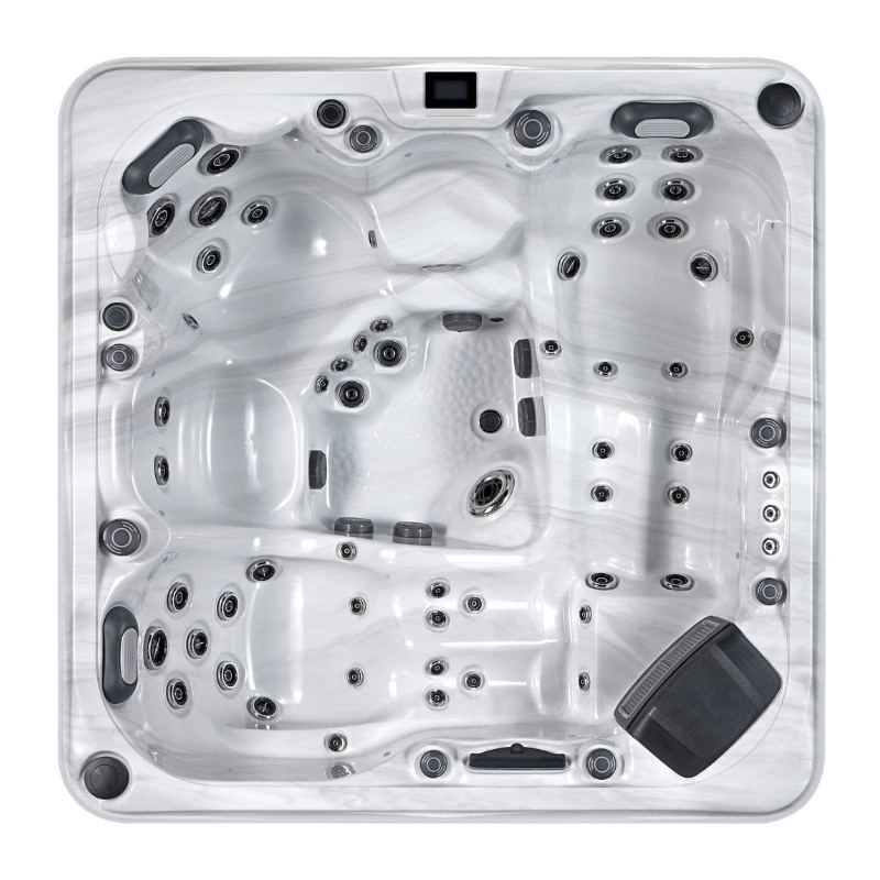 Chinese Hot Tub Manufacturers 6 Person Out Door Hot Tub With 63pcs Jets Luxury American Arylic Balboa Hot Tub For Backyard SR8175