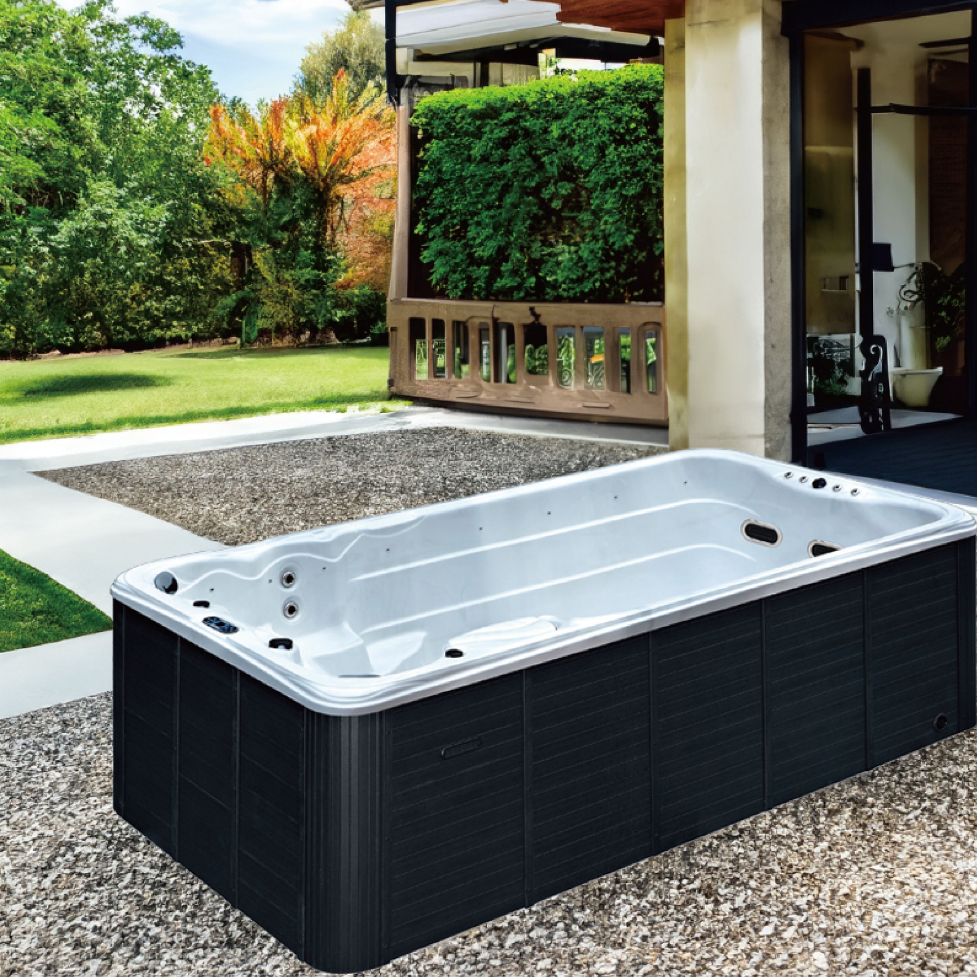 Wholesale Swim Spa Manufacturers Luxury Swim Spas SR853 Hottub Outdoor Spa Pool Balboa Spa Control System