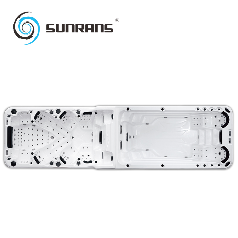 Sunrans 8M Acrylic Dual Zone Swim Spa Hot Tub Combo SR859