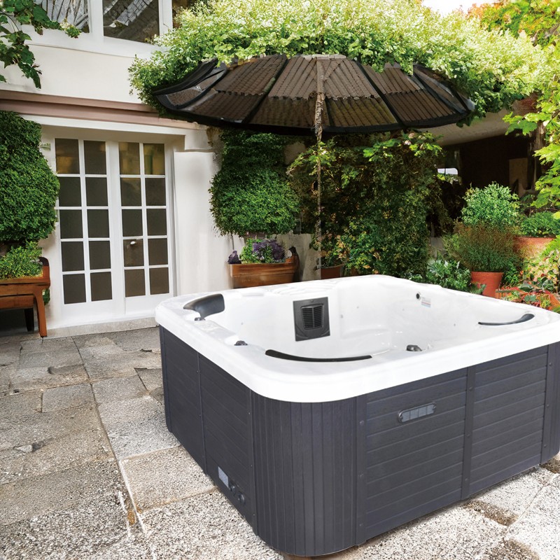Sunrans SR830C Luxurious 3-Person Outdoor Massage Spa Bathtub Small Size Whirlpool Hot Tub for Garden Use