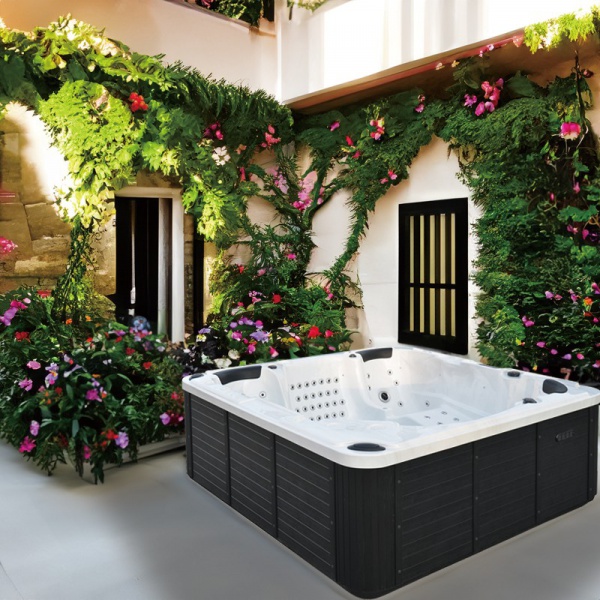 Hot Sale Cheap 7 Persons Acrylic Easy to Clean Outdoor Sexy Massage Spa Hot Bath Tub With 45pcs Jets for Backyard SR876