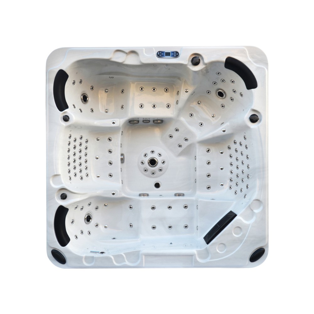 Hot Sale Cheap 7 Persons Acrylic Easy to Clean Outdoor Sexy Massage Spa Hot Bath Tub With 45pcs Jets for Backyard SR876