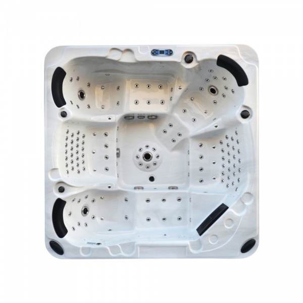 Hot Sale Cheap 7 Persons Acrylic Easy to Clean Outdoor Sexy Massage Spa Hot Bath Tub With 45pcs Jets for Backyard SR876