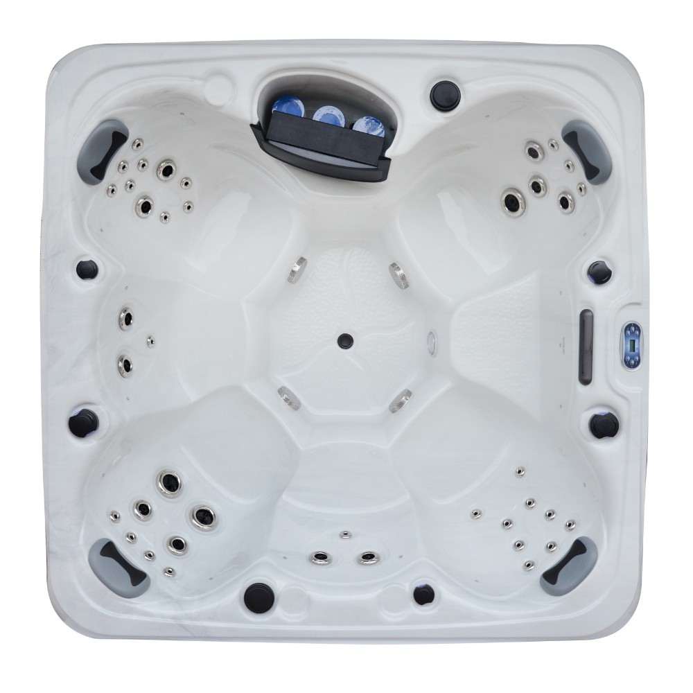 SR878 Sunrans Fashion Design 6 Person Outdoor Hot Tub for Courtyard Large Swim Spa Massage Spa Tub 220v With Balboa System