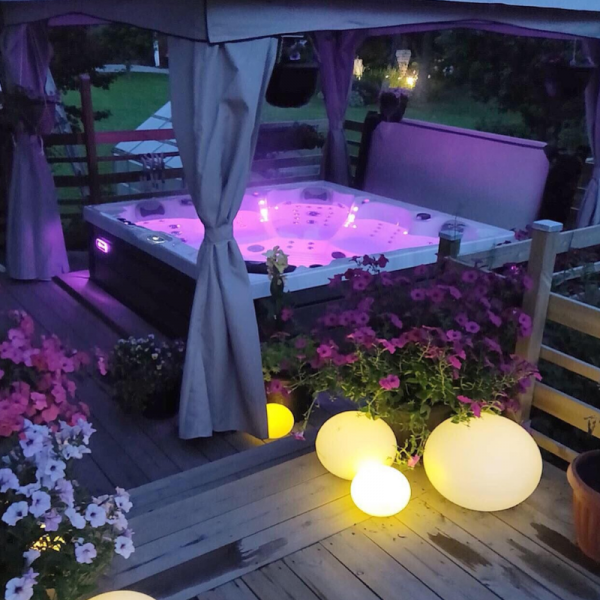 SR802C Commercial-Grade Spa - 3 Seats + 2 Loungers | 111 Jets | Dual 3.0HP Pumps | LED Water Controls