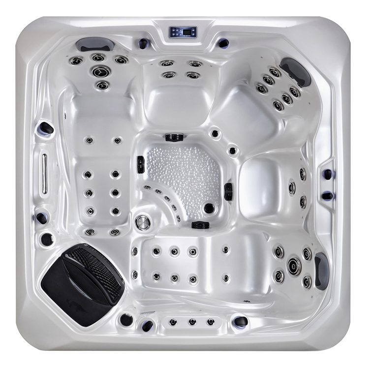 SR805A Luxury Square Spa - 3 Seats + 2 Loungers | 61 Jets | Dual 2.0HP Pumps | Balboa Control System