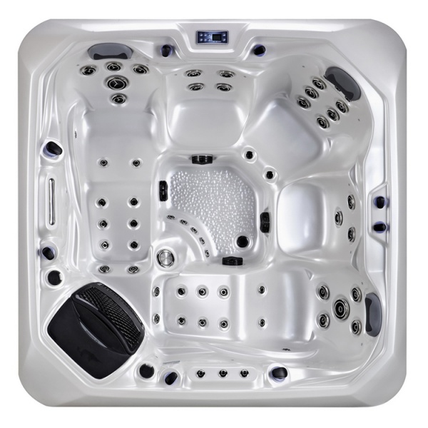 SR805A Luxury Square Spa - 3 Seats + 2 Loungers | 61 Jets | Dual 2.0HP Pumps | Balboa Control System