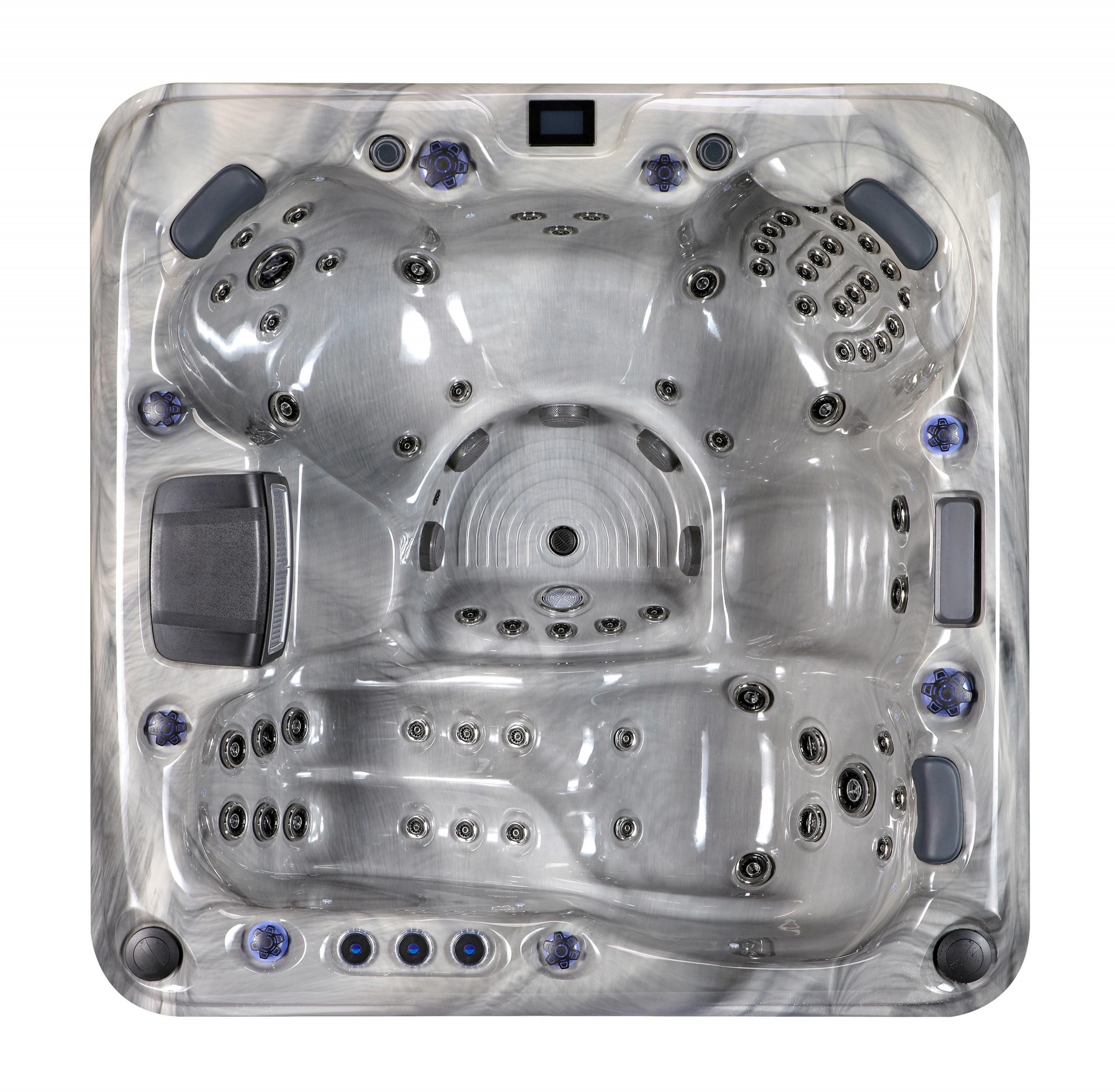 SR8176 Luxury 4-Person Acrylic Spa with 70 Jets and LED Lighting