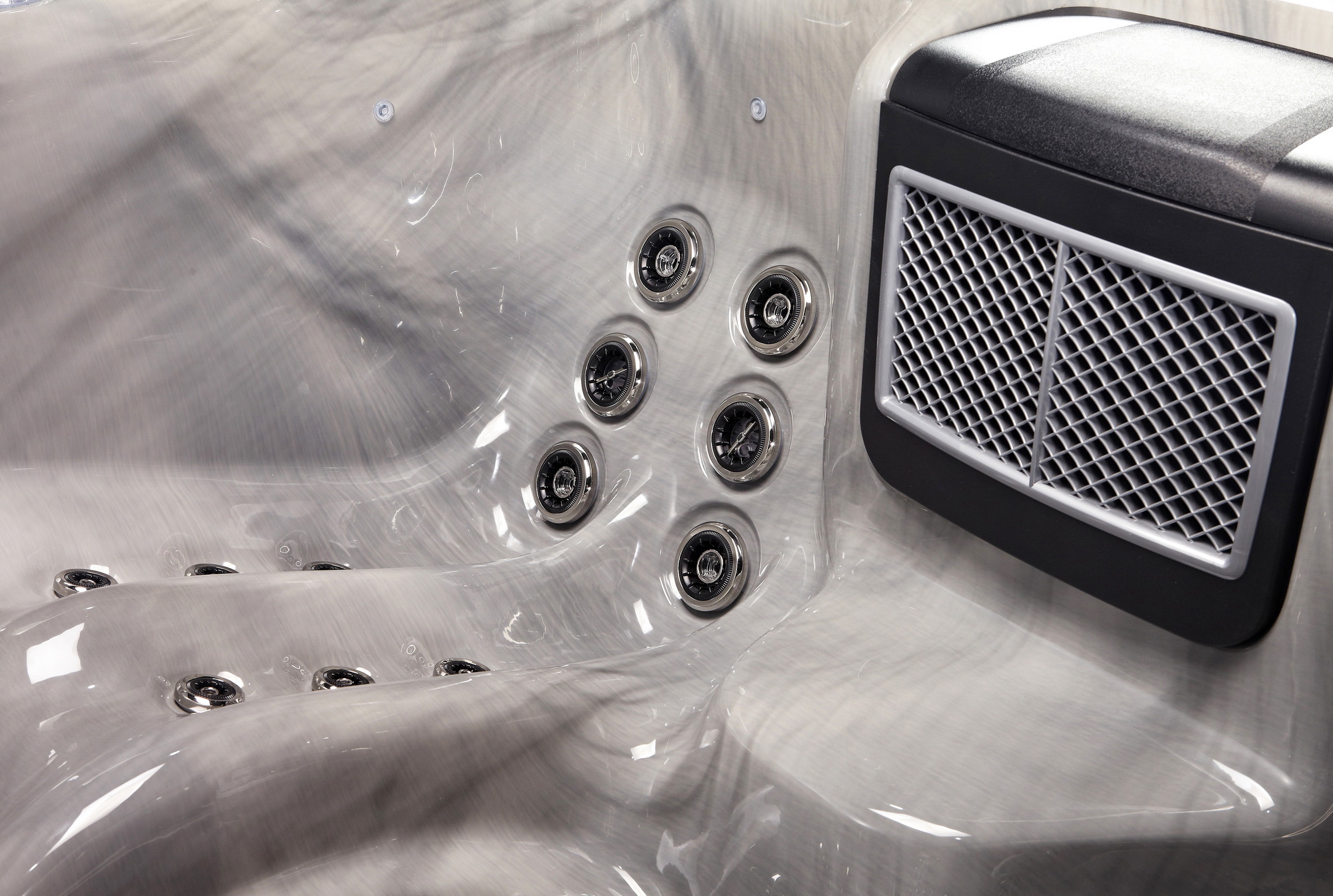SR8176 Luxury 4-Person Acrylic Spa with 70 Jets and LED Lighting