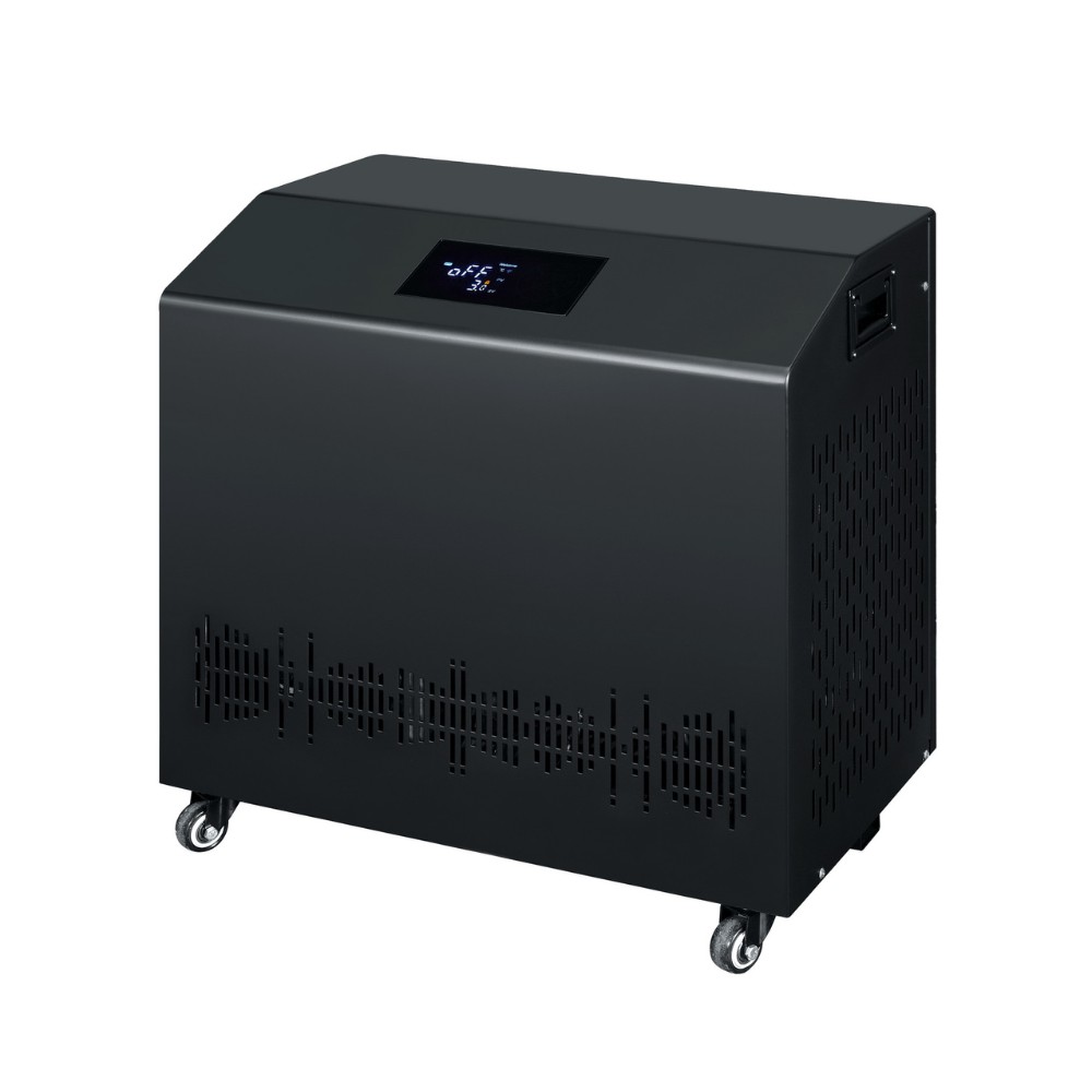 SR-BT1006 Ice Barrel 304 Stainless Steel Hot Cold Plunge Tub with Ozone System 1HP Heat Pump Canadian Red Cedar for Outdoor Recovery Therapy