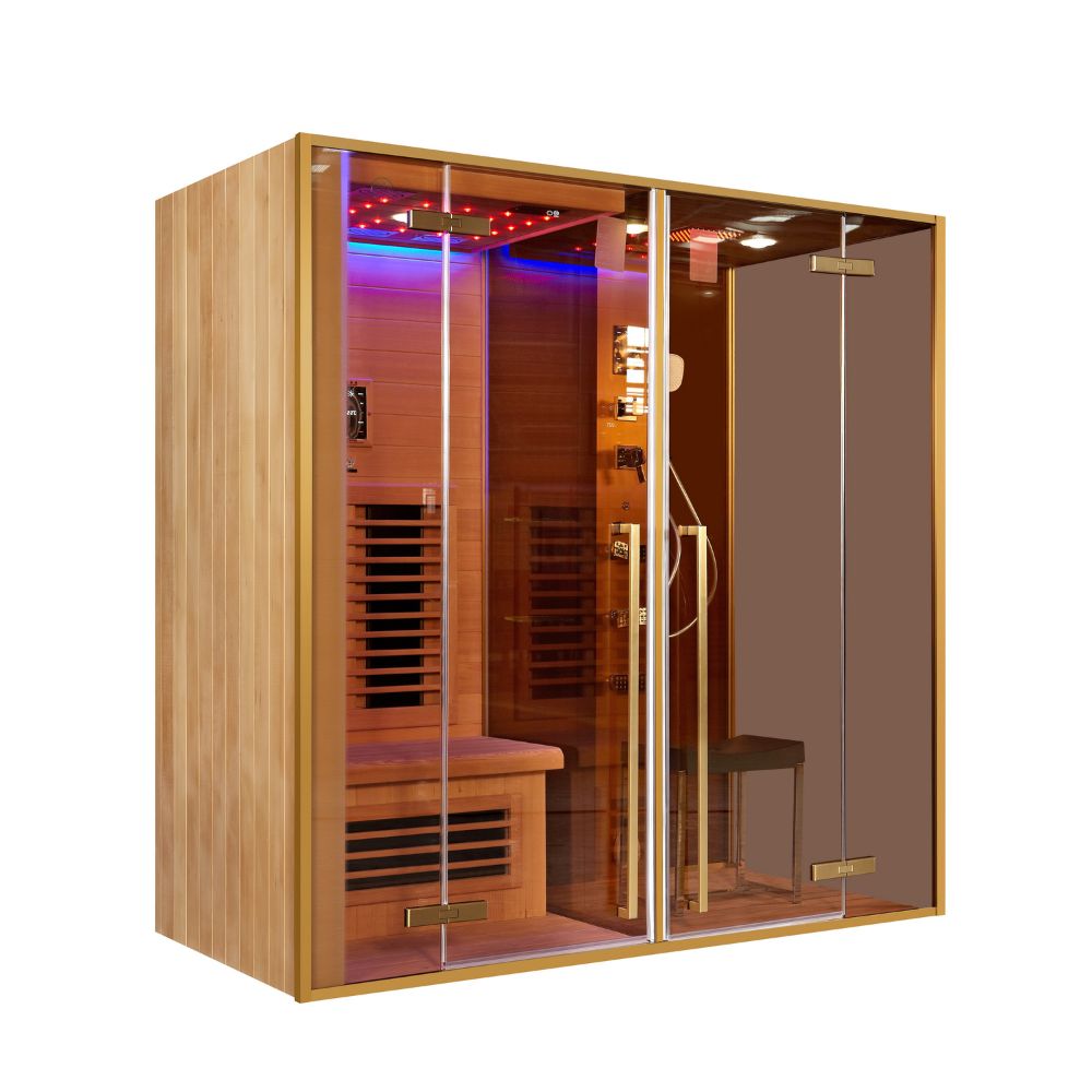 Sunrans SR1A011 Luxury 2-in-1 Integrated Sauna Shower Combo