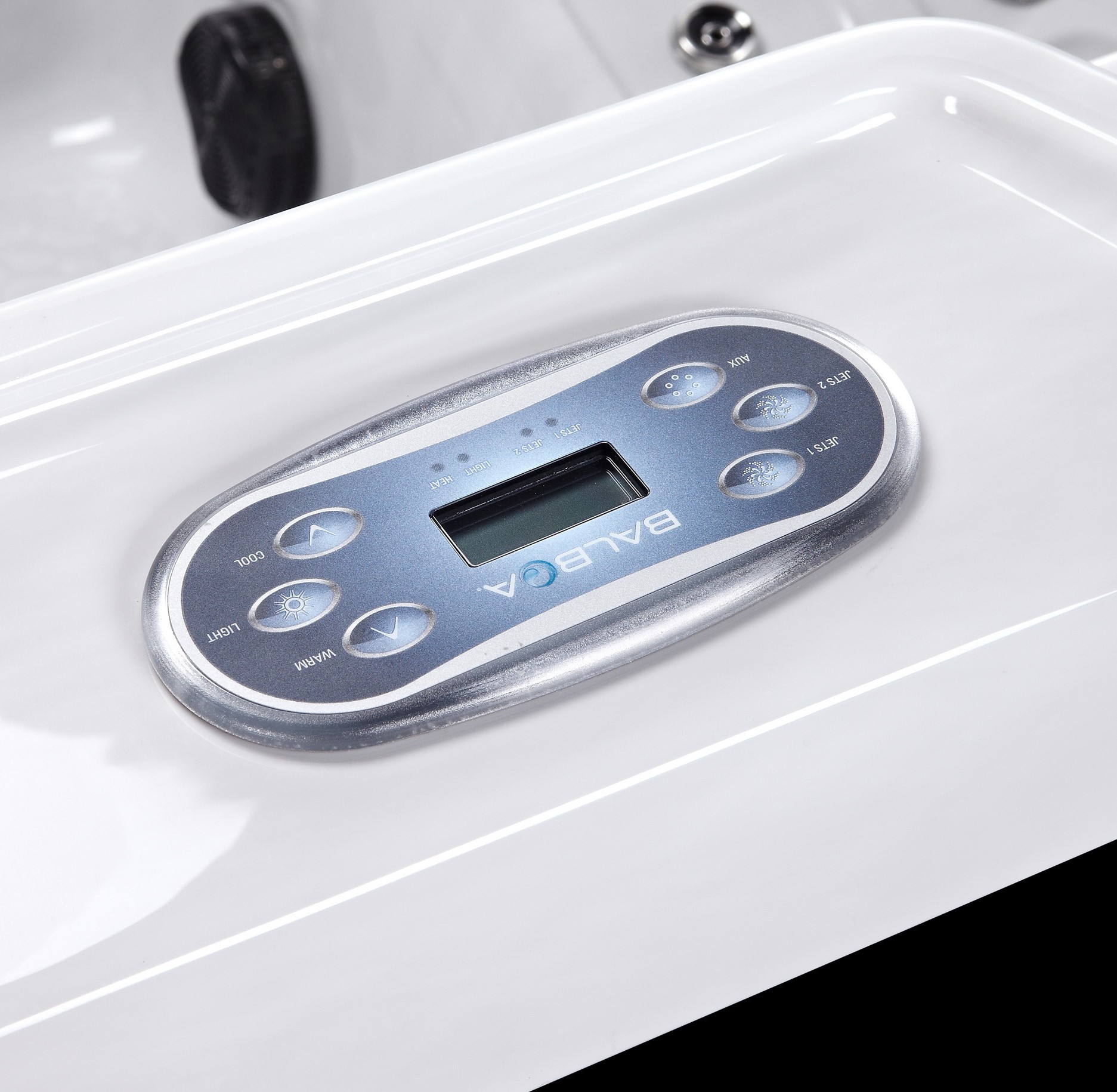 SUNRANS SR816B 5 Person Outdoor Hot Tub 58 Jets Aristech Acrylic Spa with Balboa Control System LED Cup Holder & LED Waterfall
