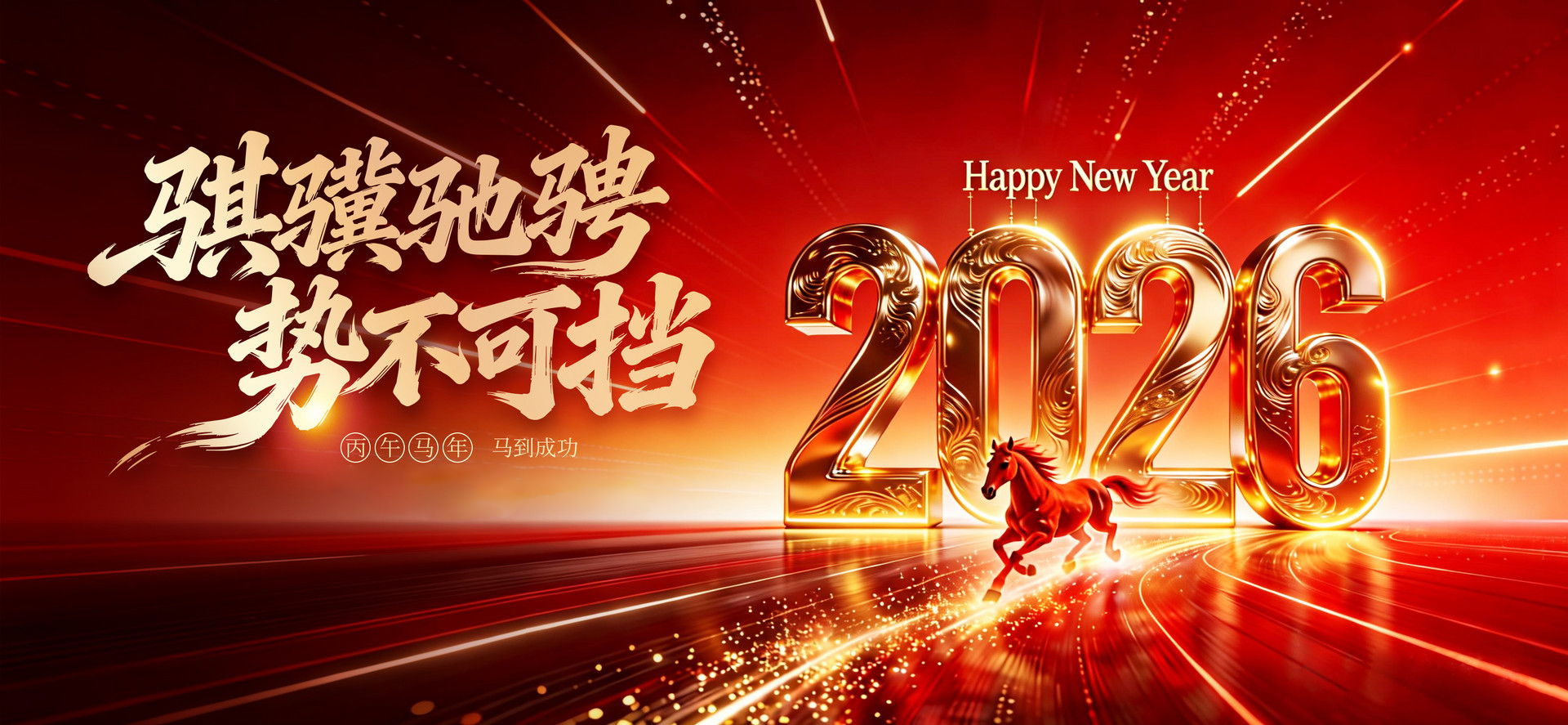 金鞍焕彩迎春至，玉勒争驰贺岁来